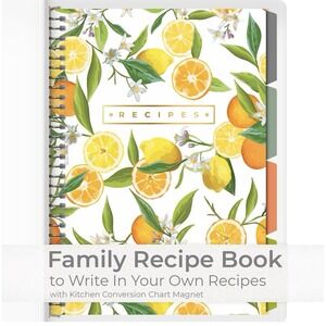 Blank Recipe Book to Write in Your Own Recipes | Kitchen Conversion Chart Magnet